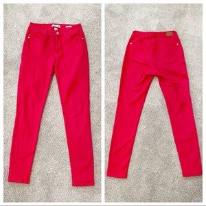 Mid-Rise Skinny Red Judy Blue Jean, size 28/7